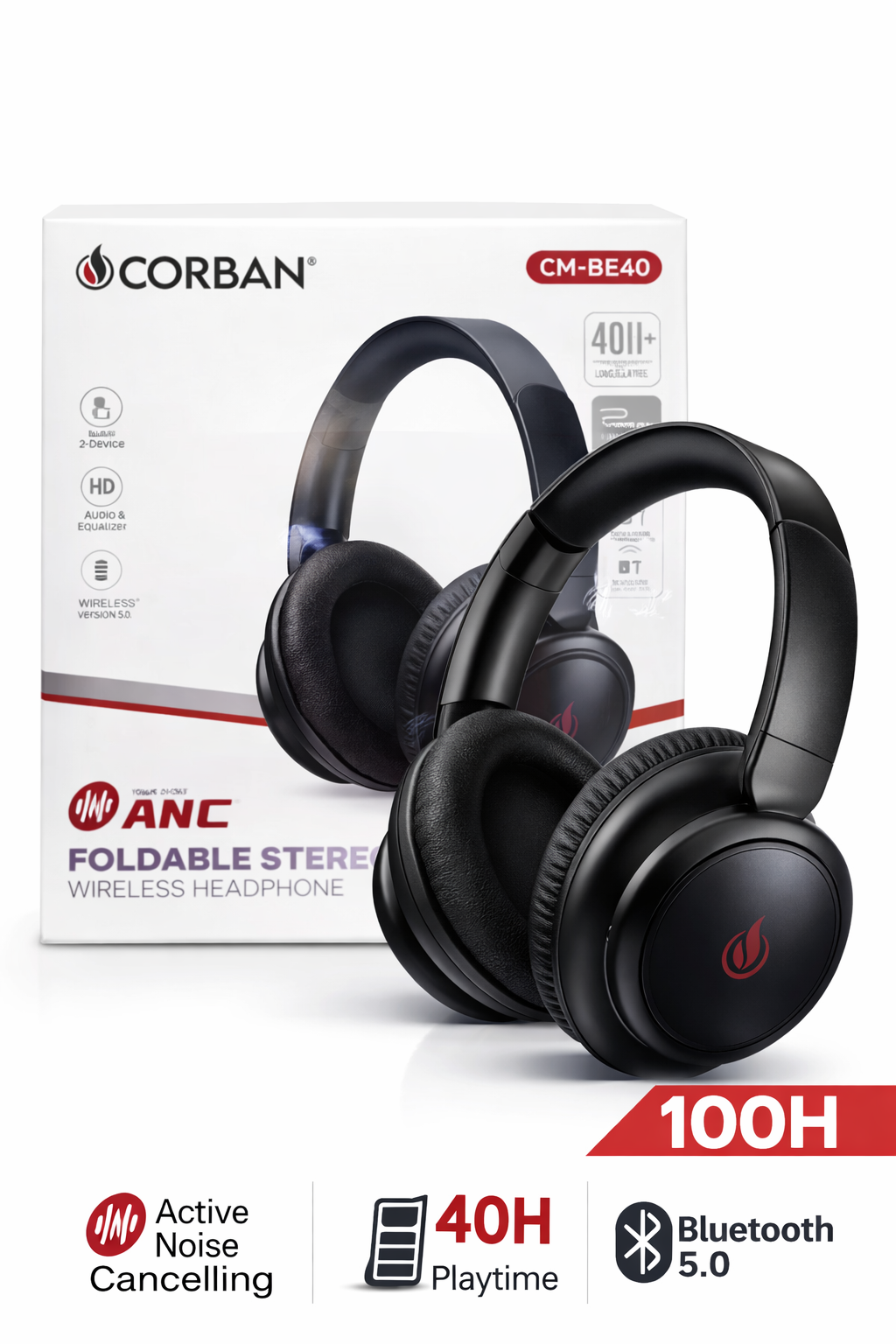 Audífonos de Casco Corban Foldable Stereo (40 horas) en empaque original - Gabeell Quito Ecuador