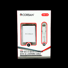 Cargador Corban CML135 18W (Carga Rápida) en empaque original - Gabeell Quito Ecuador