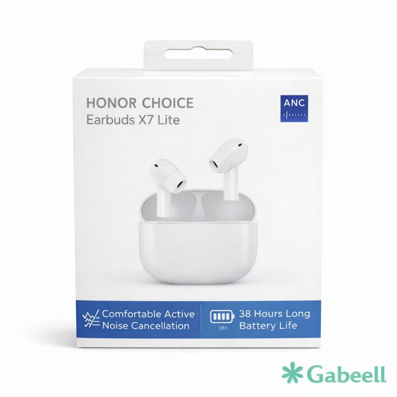 Audífonos inalámbricos HONOR Choice Earbuds X7 Lite con ANC y batería hasta 38 horas, en empaque original. Producto nuevo vendido por Gabeell en Quito, Ecuador.